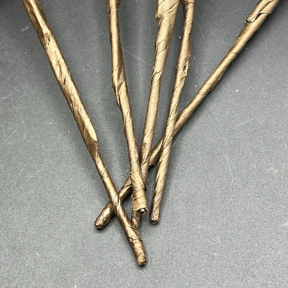 Black Velvet Ball Pick Artificial Floral Stem Deco Floral NEW ~ Set of 5 Stems